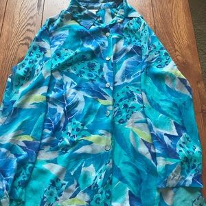 LeiLei shirt. 100 percent silk.  Size M